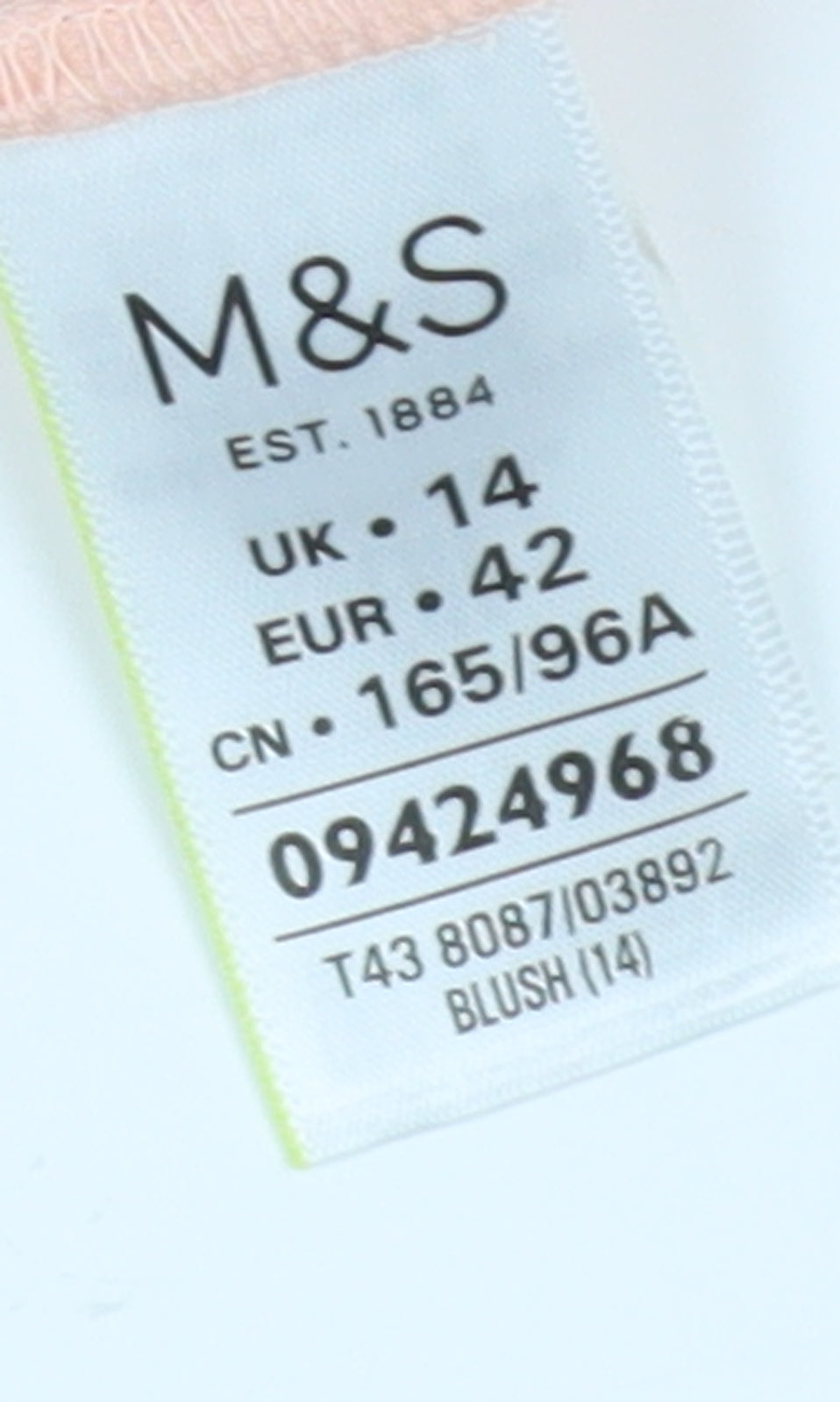 Womens UK Size 14 Marks and Spencer Pink Basic Blouse