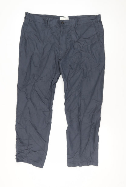 Unisex Adultss UK Size 40 Marks and Spencer Regular Fit Chino Blue Trousers