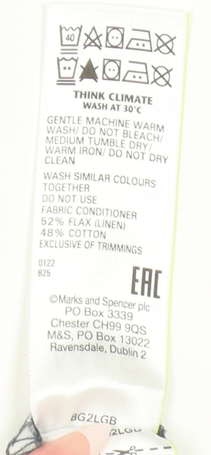Unisex Adultss UK Size 40 Marks and Spencer Regular Fit Chino Blue Trousers