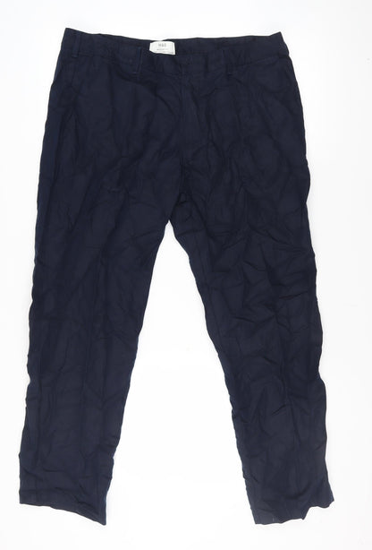 Unisex Adultss UK Size 40 Marks and Spencer Regular Fit Chino Blue Trousers