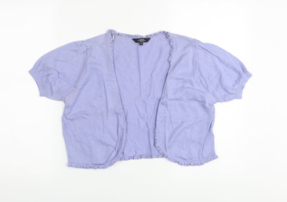Womens UK Size 14 Debenhams Purple Shrug Jumper