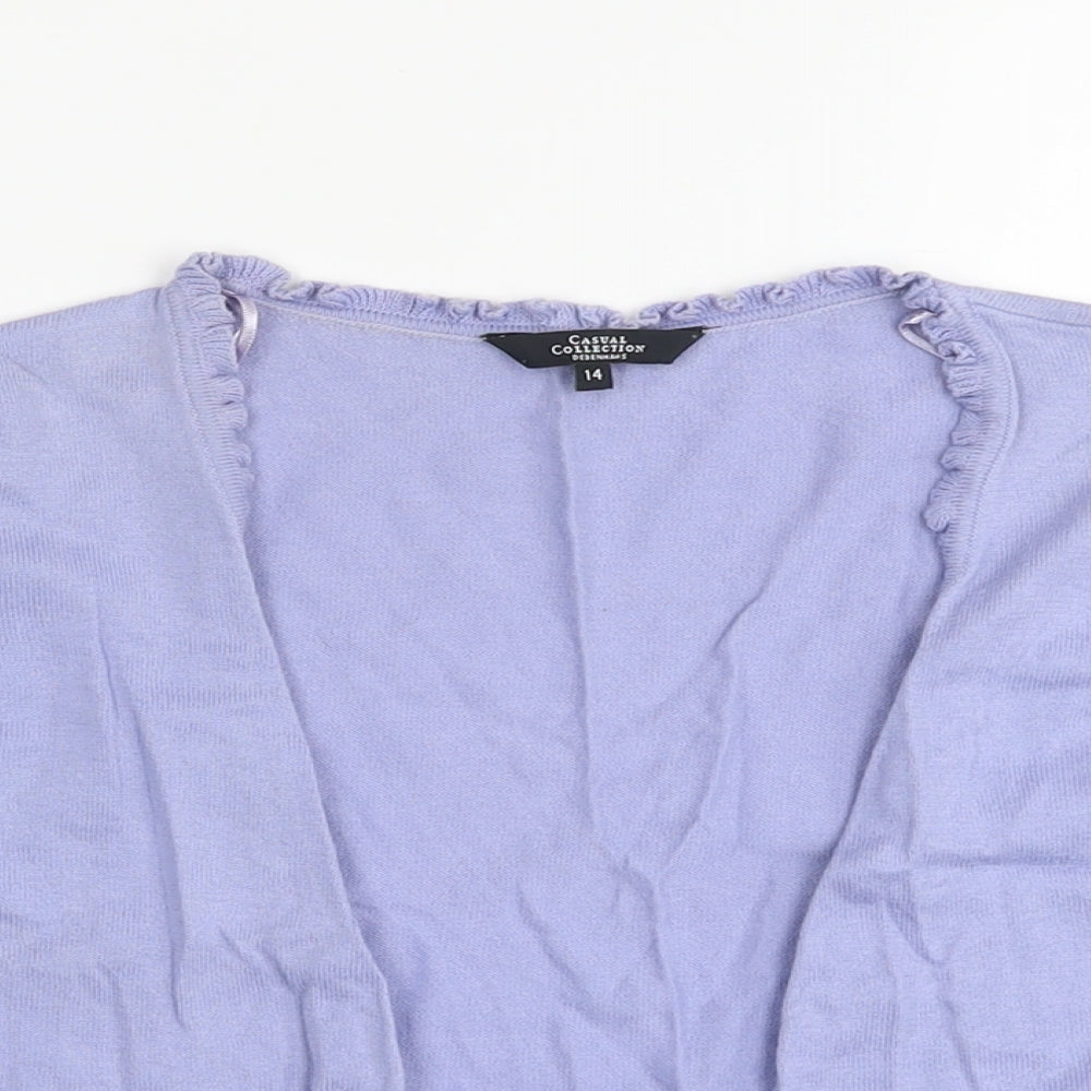 Womens UK Size 14 Debenhams Purple Shrug Jumper