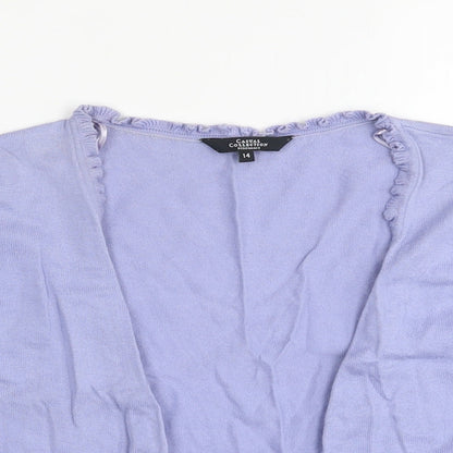 Womens UK Size 14 Debenhams Purple Shrug Jumper
