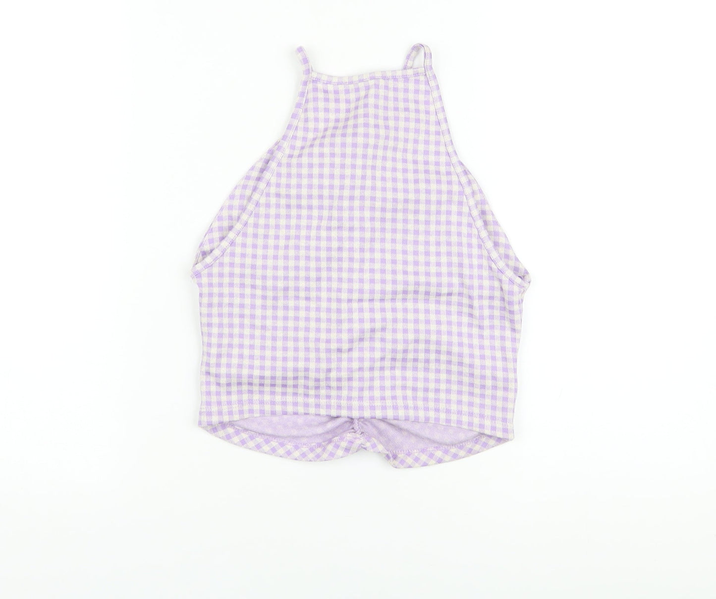 Womens UK Size S Zara Purple Cropped T-Shirt