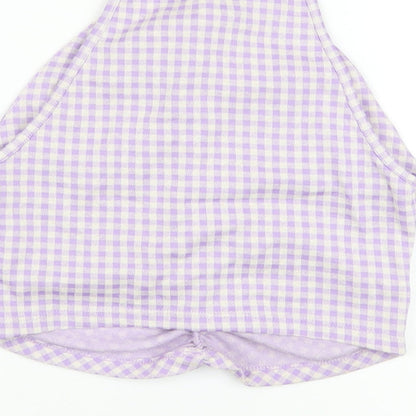 Womens UK Size S Zara Purple Cropped T-Shirt