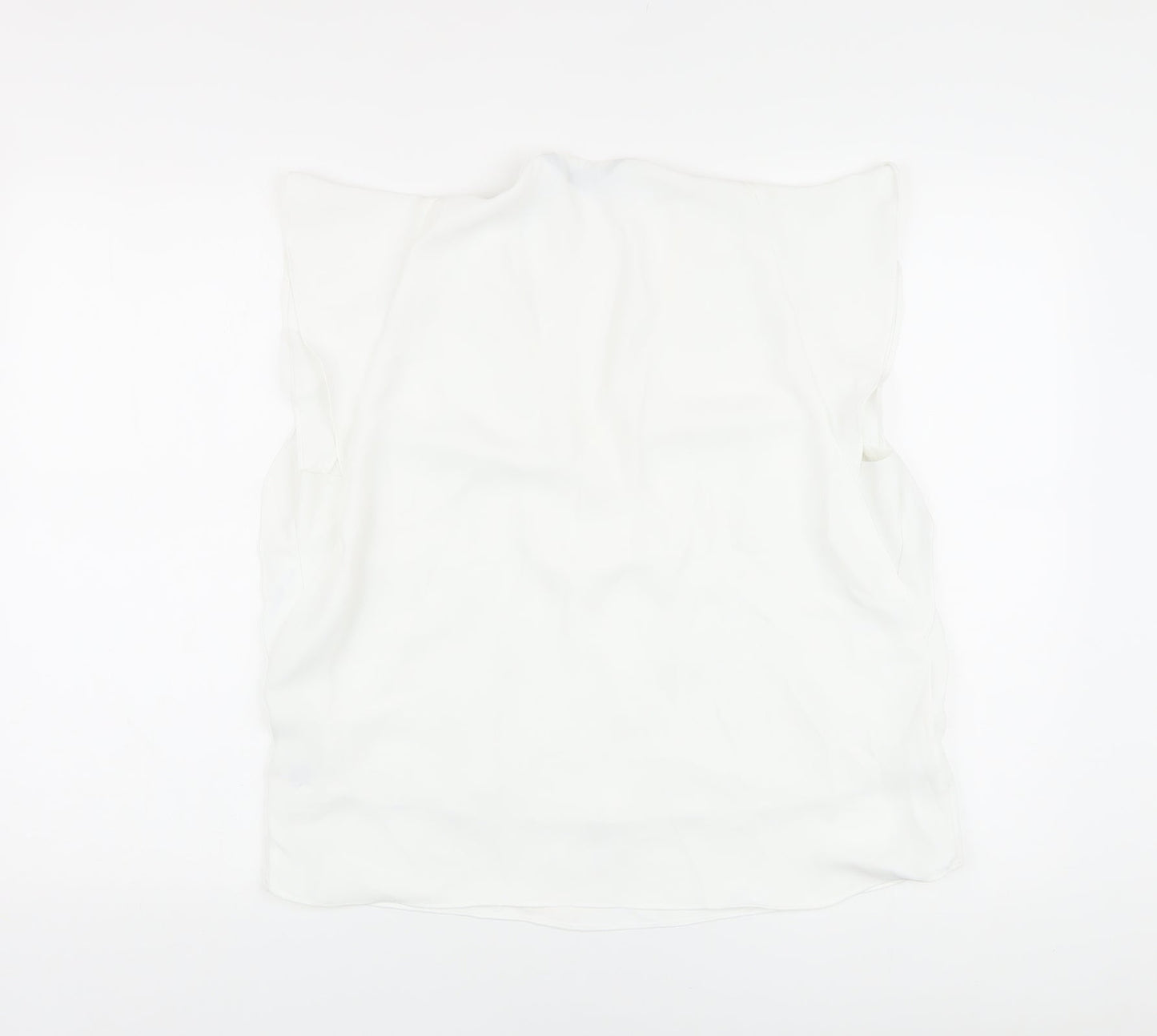 Womens UK Size L Zara White Basic Blouse