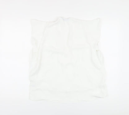 Womens UK Size L Zara White Basic Blouse