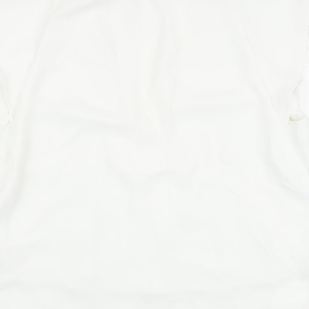 Womens UK Size L Zara White Basic Blouse