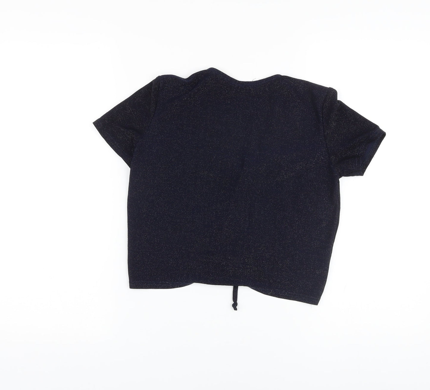 Womens UK Size M Urban Outfitters Blue Cropped T-Shirt
