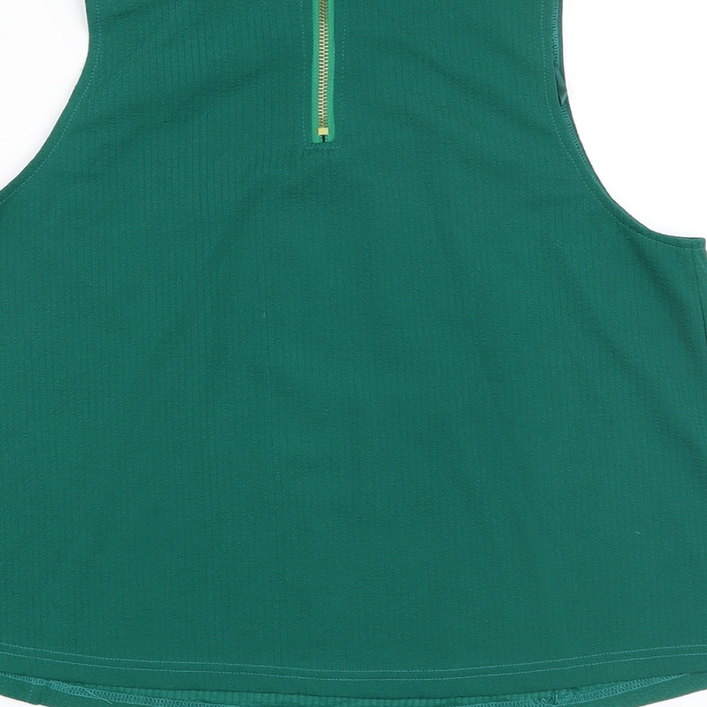 AX Paris Womens Green Polyester Basic Tank Size 14 Round Neck
