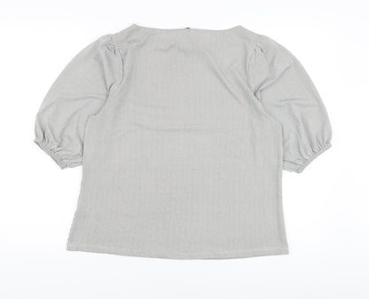Womens UK Size M H&M Black Basic Blouse