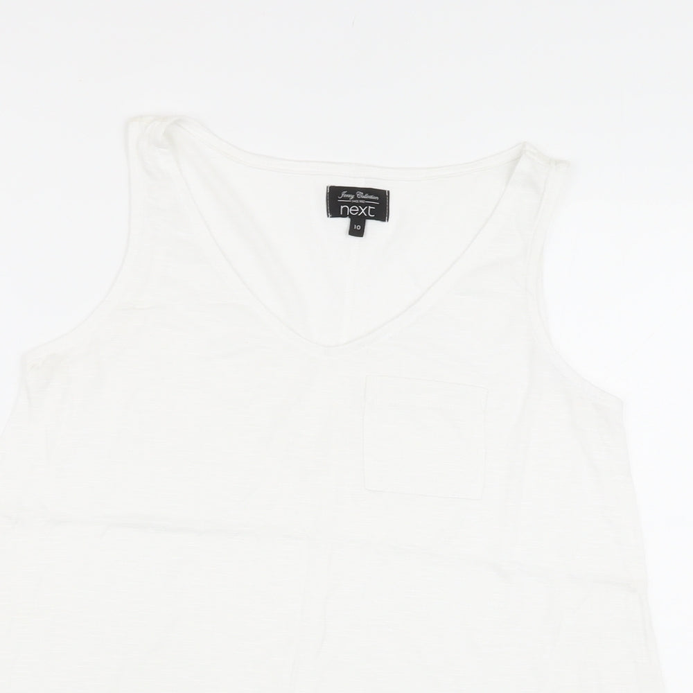 Womens UK Size 10 NEXT White Basic T-Shirt