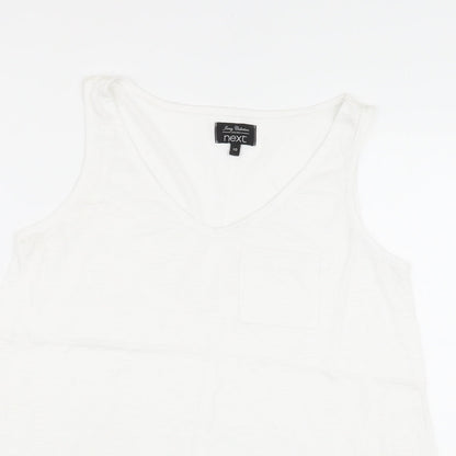 Womens UK Size 10 NEXT White Basic T-Shirt