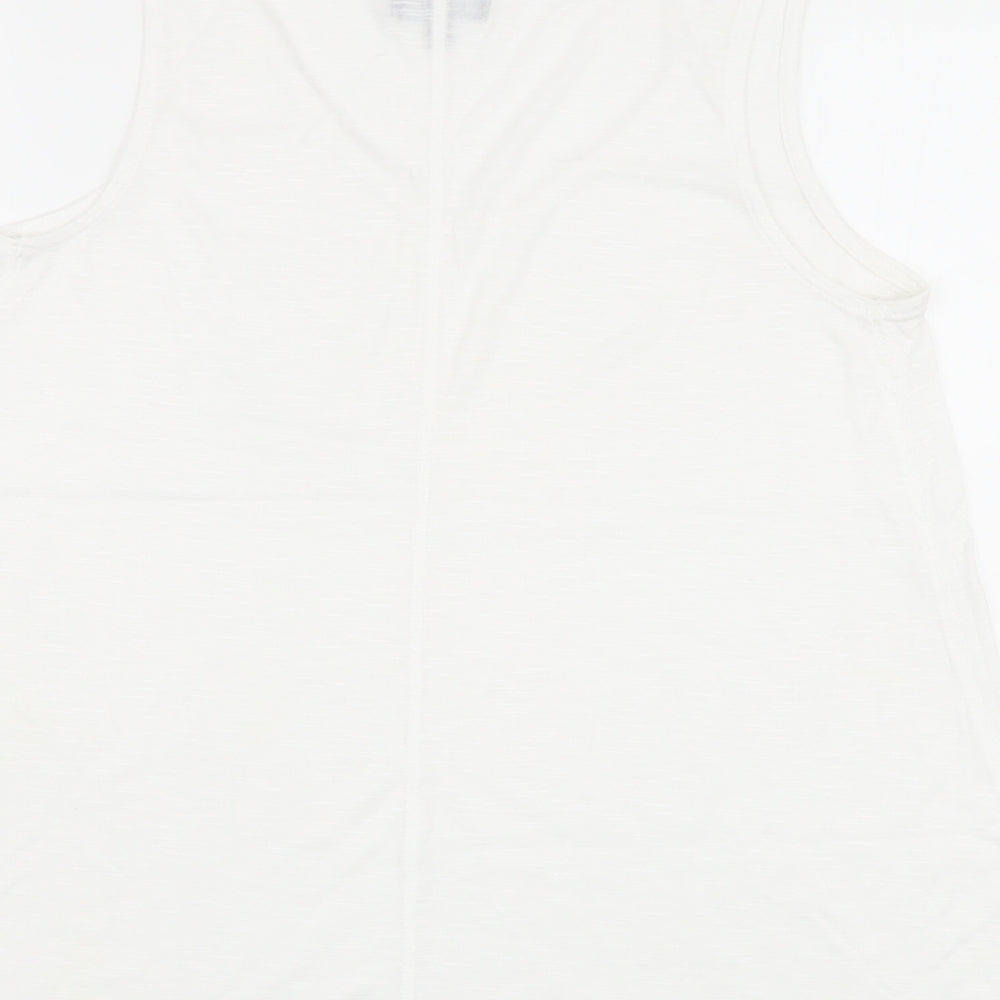 Womens UK Size 10 NEXT White Basic T-Shirt
