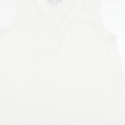 Womens UK Size 10 NEXT White Basic T-Shirt