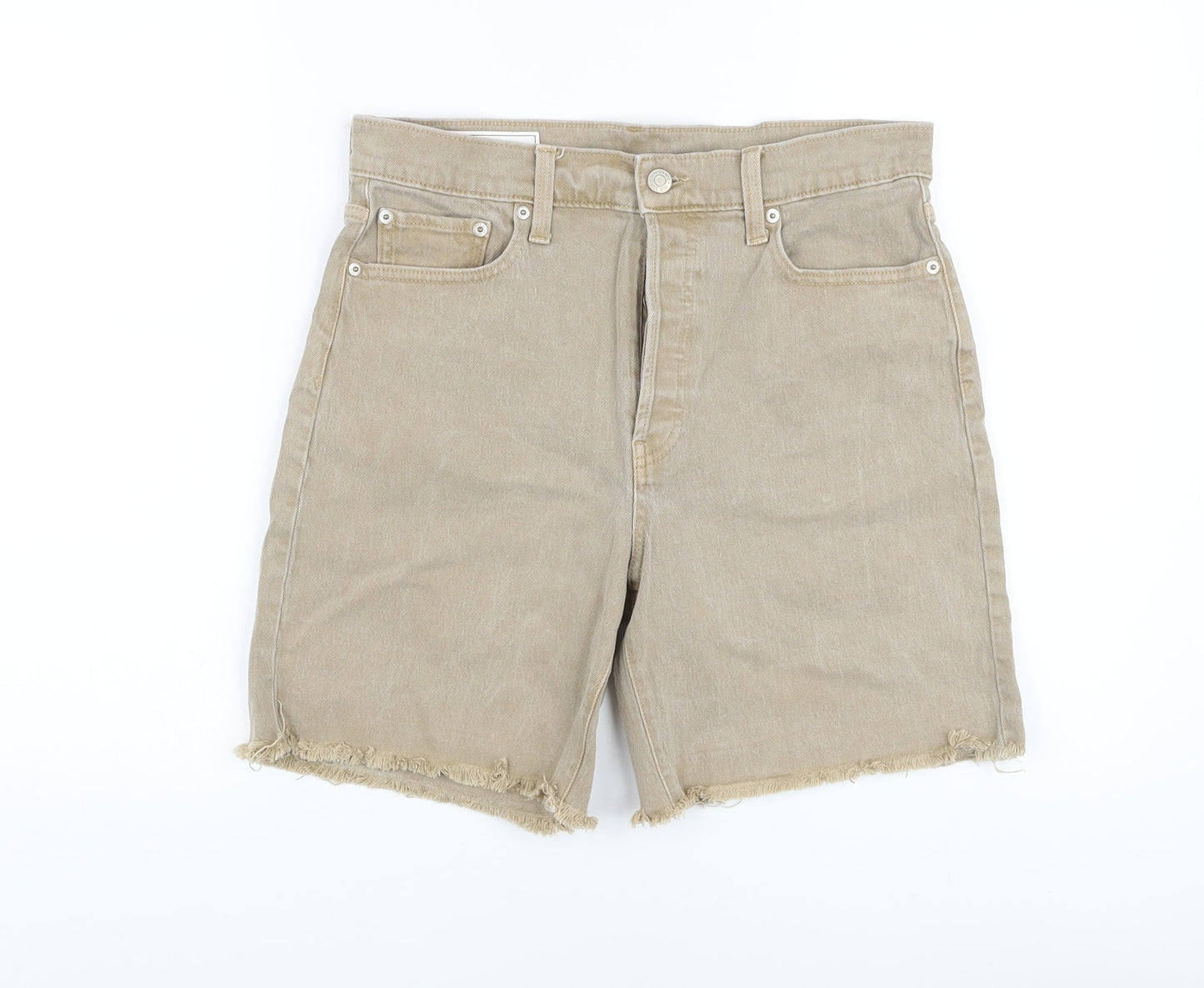 Gap Womens Beige Cotton Bermuda Shorts Size 29 in L8 in Regular Button