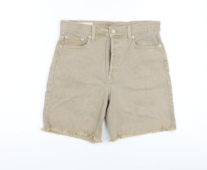 Gap Womens Beige Cotton Bermuda Shorts Size 29 in L8 in Regular Button