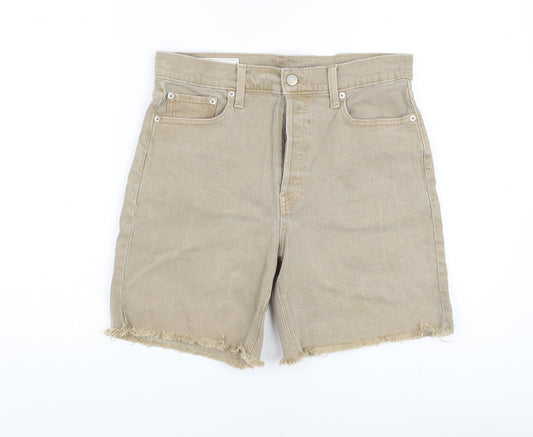 Gap Womens Beige Cotton Bermuda Shorts Size 29 in L8 in Regular Button