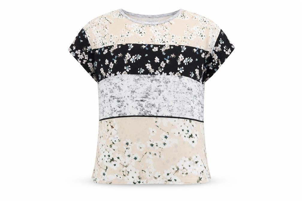 Womens UK Size S Zara Multicoloured Basic T-Shirt