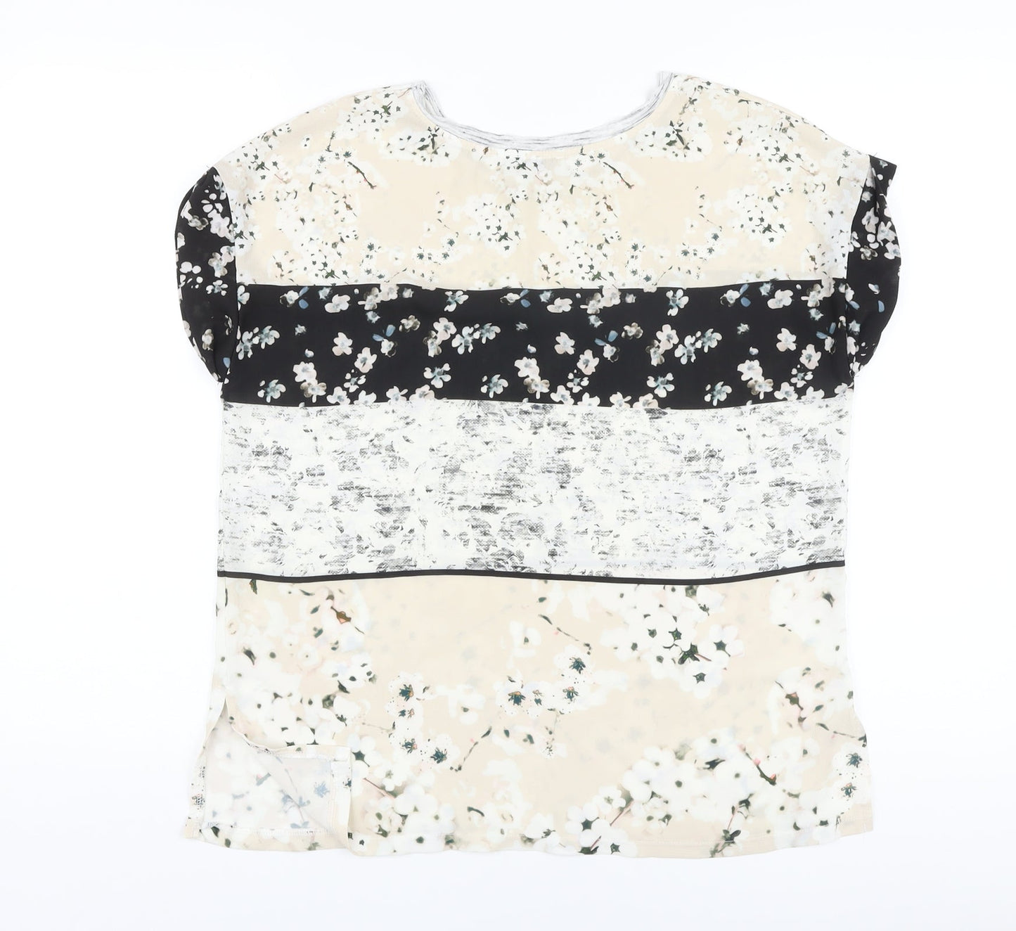 Womens UK Size S Zara Multicoloured Basic T-Shirt