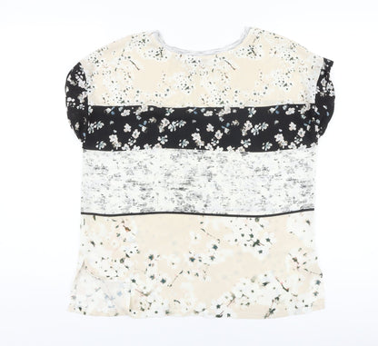 Womens UK Size S Zara Multicoloured Basic T-Shirt