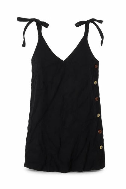 Womens UK Size 6 Topshop Black Tunic Tank