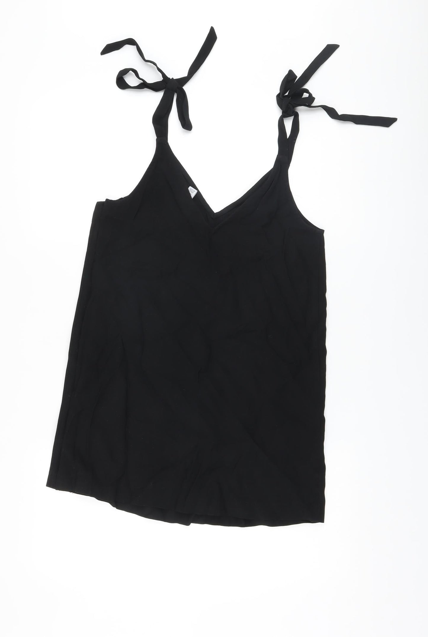 Womens UK Size 6 Topshop Black Tunic Tank