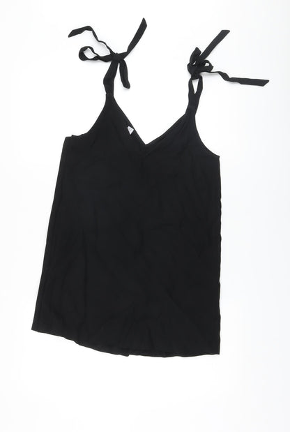 Womens UK Size 6 Topshop Black Tunic Tank