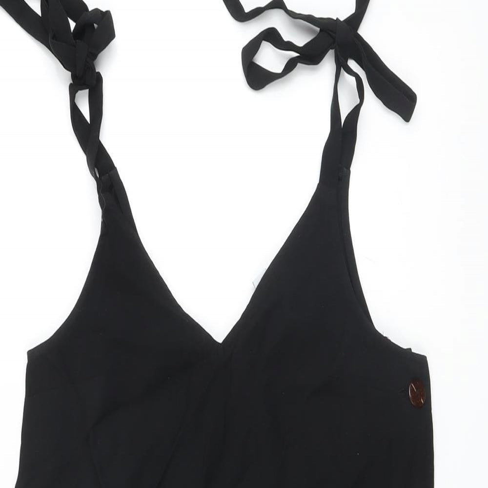 Womens UK Size 6 Topshop Black Tunic Tank