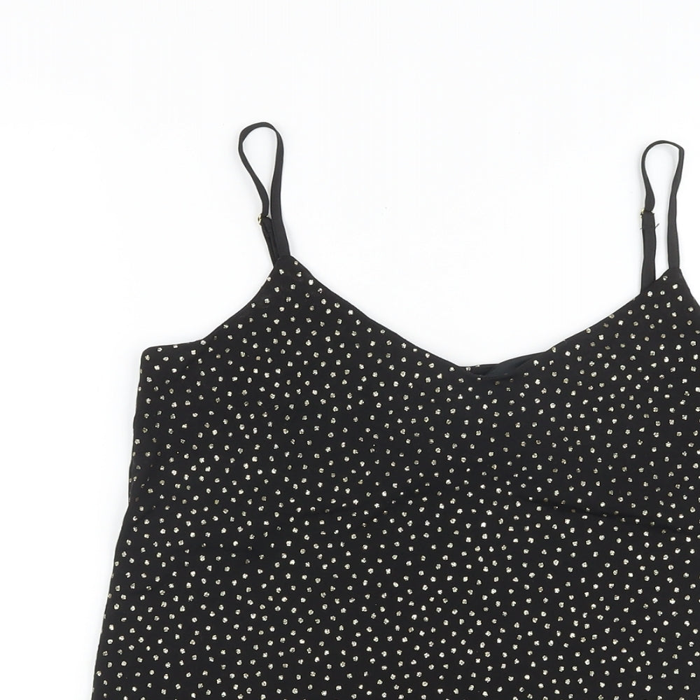 Womens UK Size 10 Warehouse Black Camisole Tank