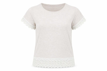 Womens UK Size 12 Dorothy Perkins Beige Basic T-Shirt