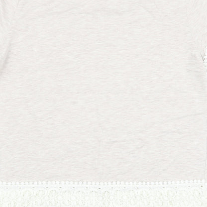 Womens UK Size 12 Dorothy Perkins Beige Basic T-Shirt
