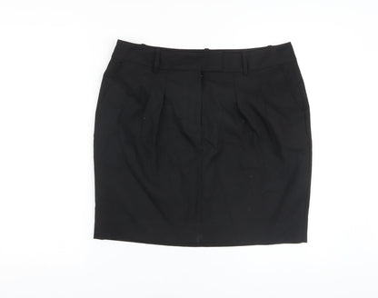 Gap Womens Black Polyester A-Line Skirt Size 12 Zip