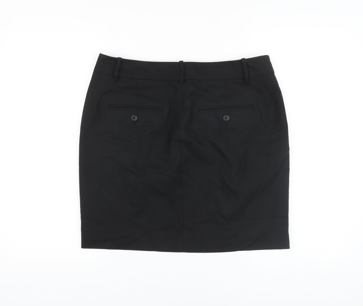 Gap Womens Black Polyester A-Line Skirt Size 12 Zip