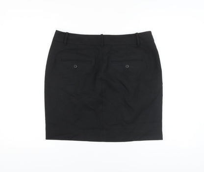Gap Womens Black Polyester A-Line Skirt Size 12 Zip