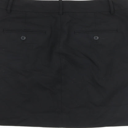 Gap Womens Black Polyester A-Line Skirt Size 12 Zip