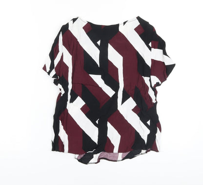 Womens UK Size 10 New Look Multicoloured Basic Blouse