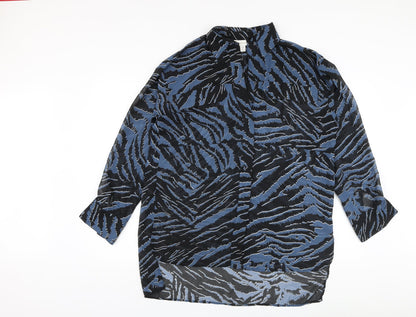 Womens UK Size 6 Topshop Blue Basic Blouse