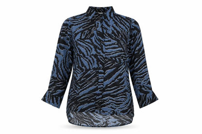 Womens UK Size 6 Topshop Blue Basic Blouse
