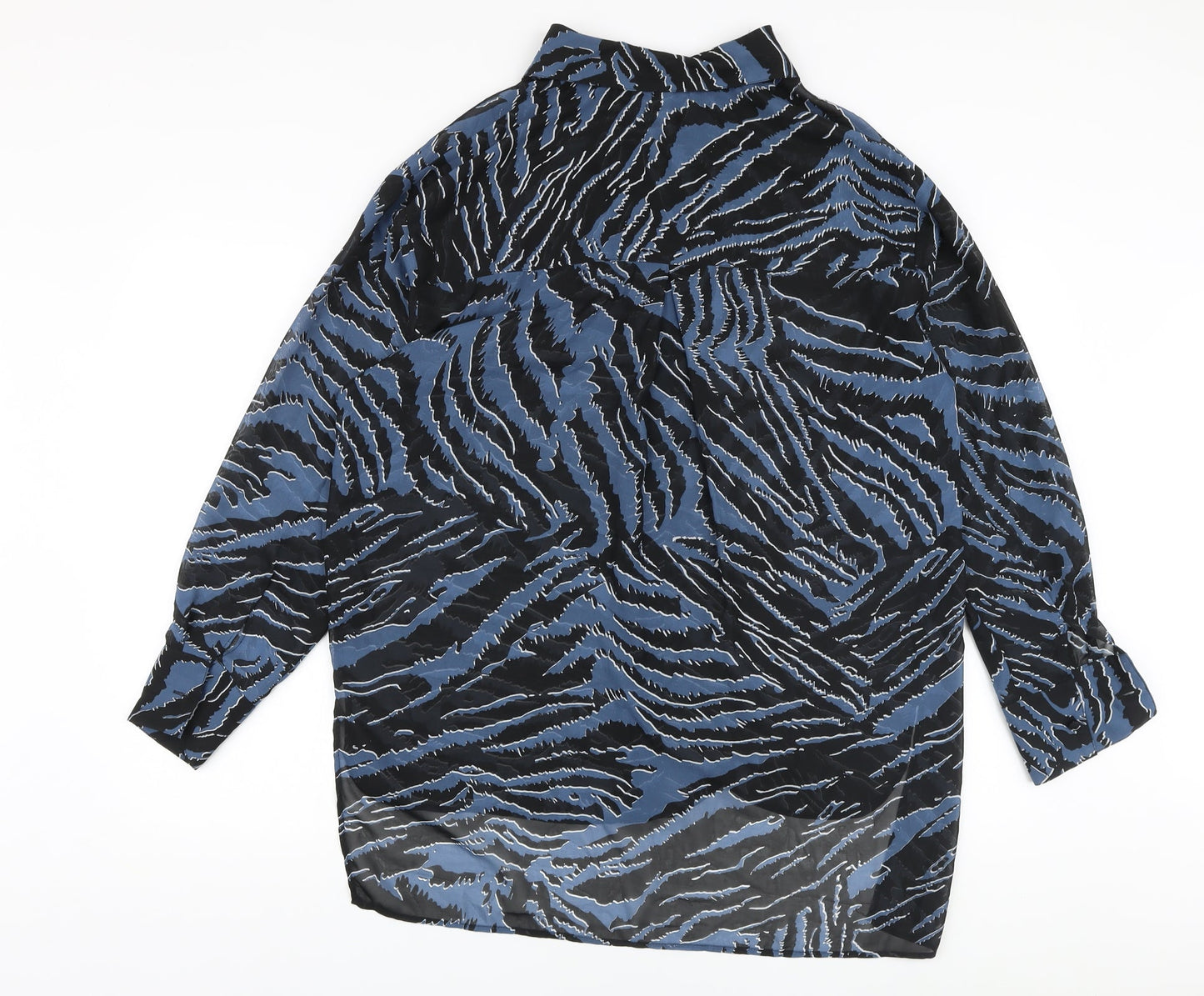 Womens UK Size 6 Topshop Blue Basic Blouse