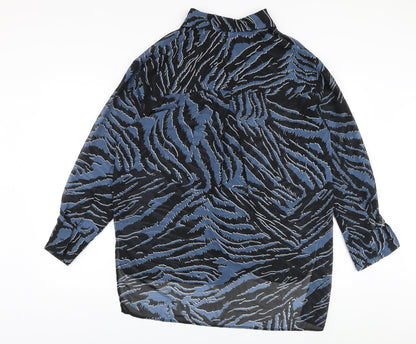 Womens UK Size 6 Topshop Blue Basic Blouse