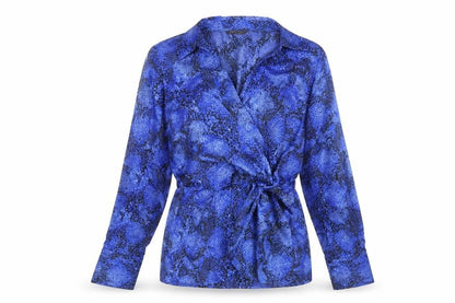 Womens UK Size 12 Marks and Spencer Blue Basic Blouse