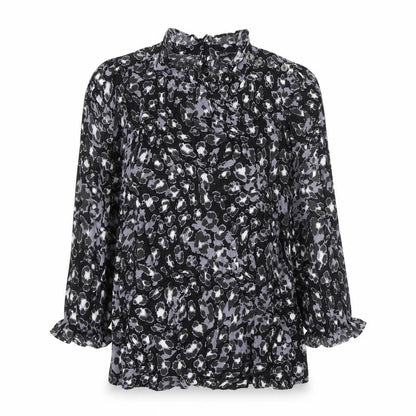 Marks and Spencer Womens Multicoloured Animal Print Viscose Basic Blouse Size 10 Round Neck - Leopard Print