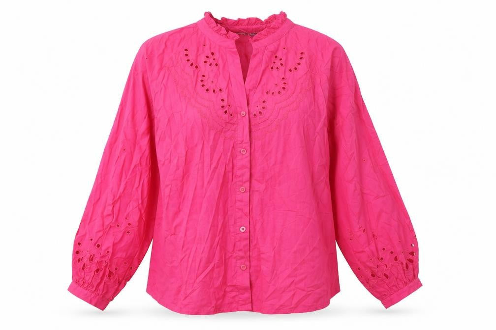 Womens UK Size 12 Marks and Spencer Pink Basic Button-Up