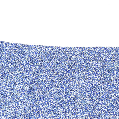 Marks and Spencer Womens Blue Floral Viscose Flare Skirt Size 24
