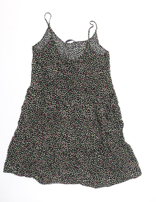 Marks and Spencer Womens Multicoloured Floral Polyester A-Line Size 12 Scoop Neck Pullover