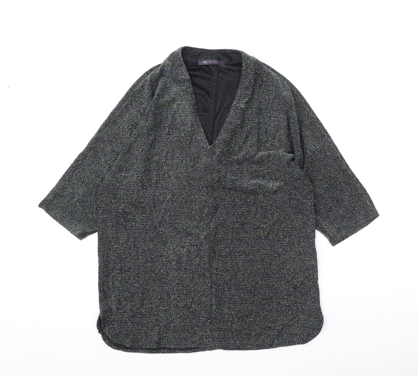 Womens UK Size 12 Marks and Spencer Multicoloured Basic Blouse