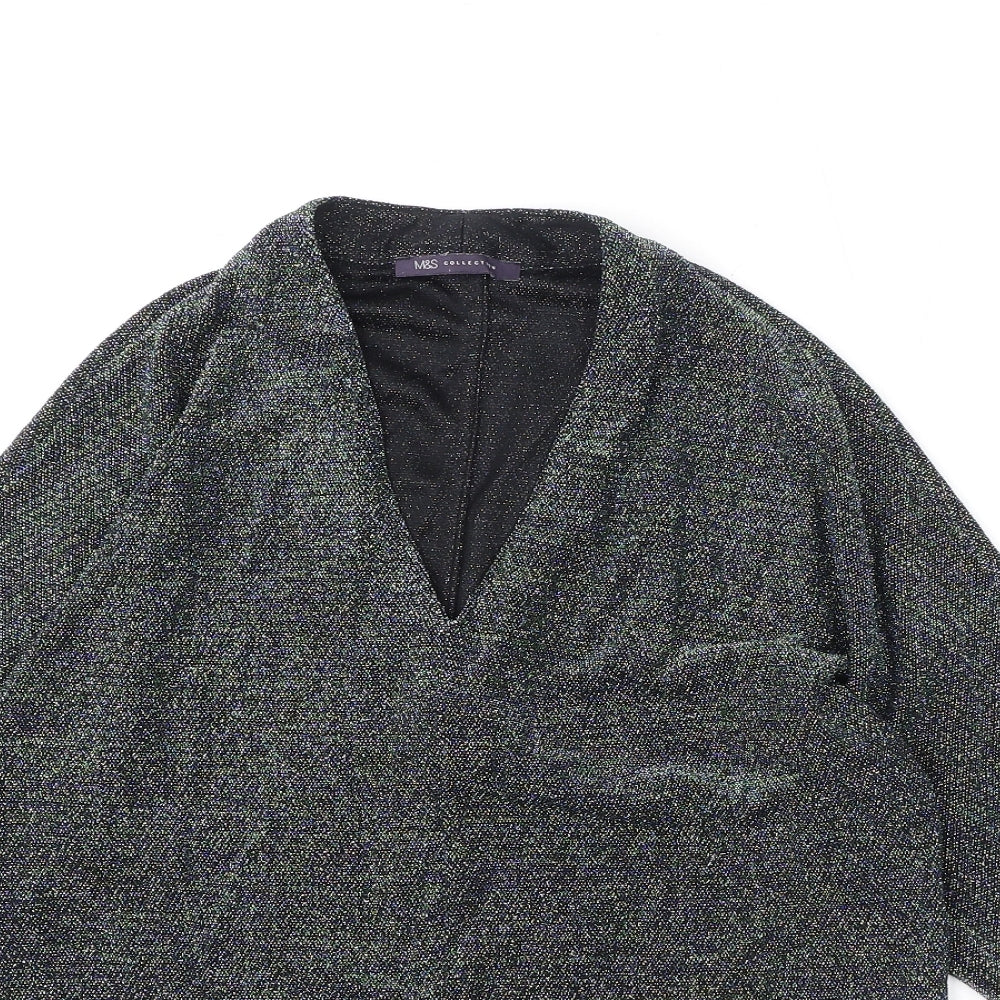 Womens UK Size 12 Marks and Spencer Multicoloured Basic Blouse