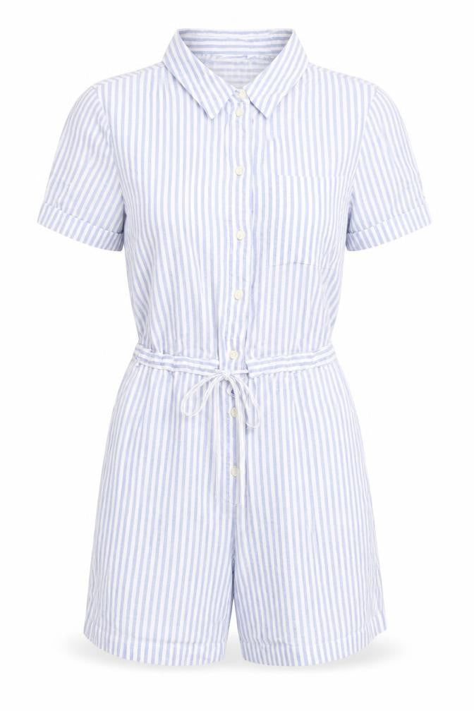 Womens UK Size 12 Marks and Spencer One-Piece Blue Romper