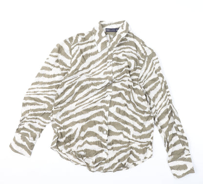 Womens UK Size 6 Marks and Spencer Brown Basic Button-Up